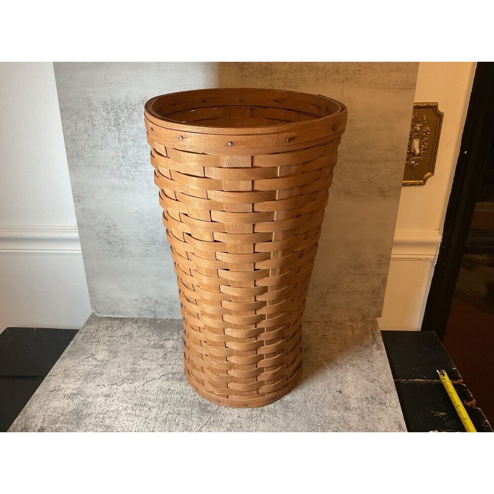 1989 LONGABERGER Used Umbrella Holder Basket 18" x 10.5"  Toilet Paper Holder